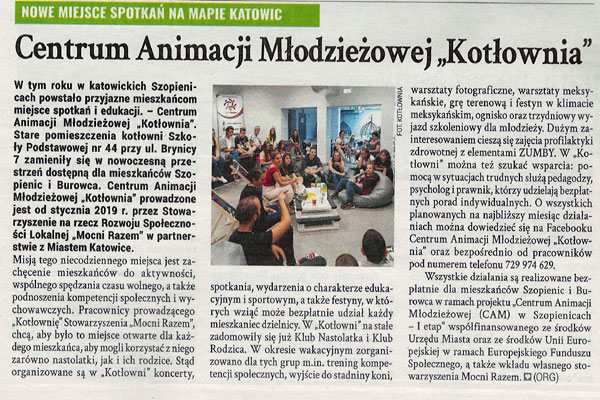 Materiał prasowy: Kotłownia w Szopienicach