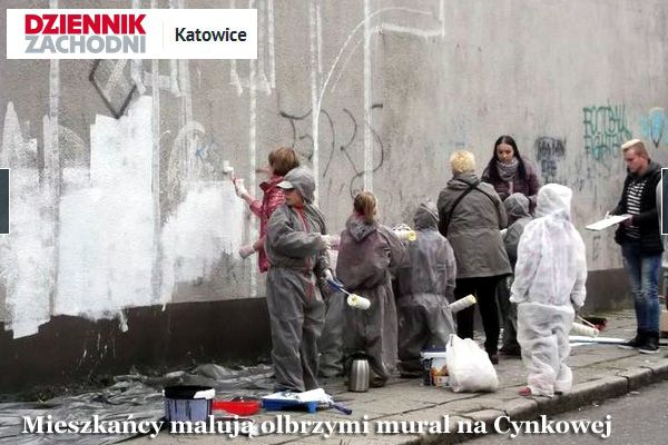 Materiał prasowy: Dziennik Zachodni - mural na Cynkowej
